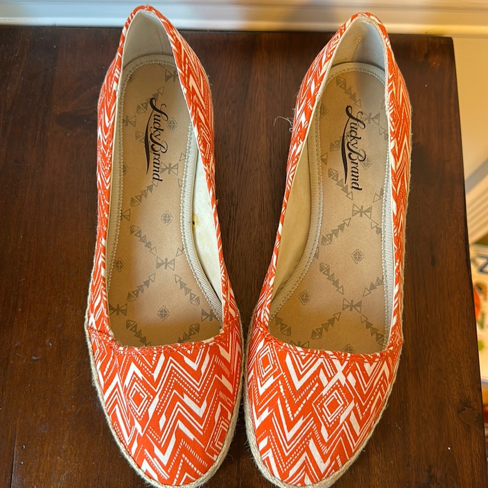 Lucky Brand women’s espadrille wedge shoes size 7